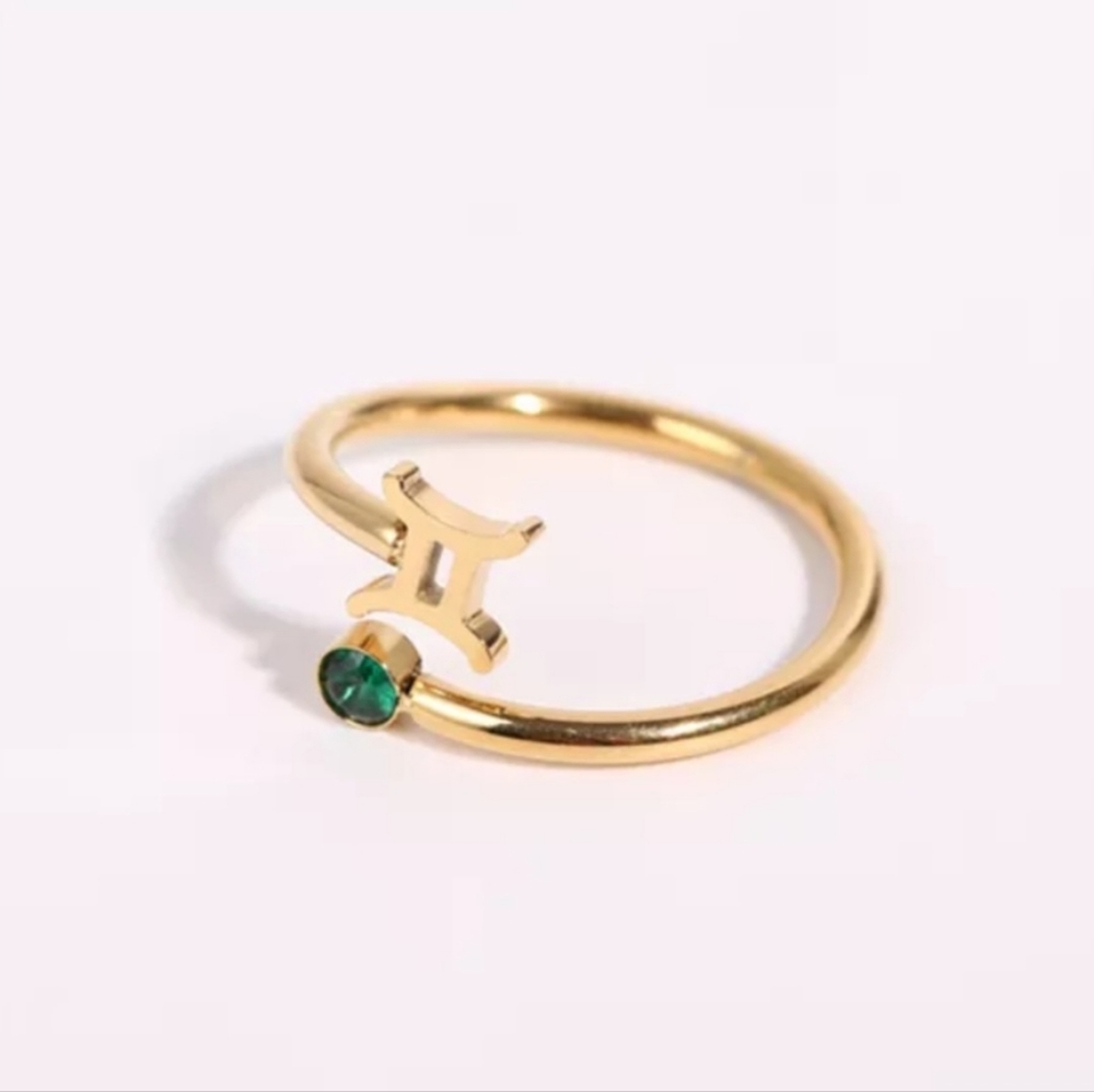 Gold Gemini Birthstone Ring